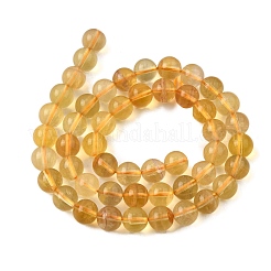 Natürliche gelbe Fluorit Perlen Stränge&nbsp;G-F799-B03-8mm