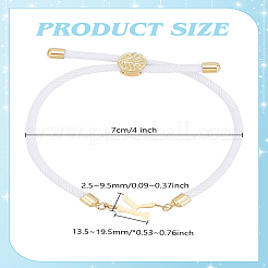 1 bracelet coulissant réglable en nylon pour femme&nbsp;BJEW-LP0001-33K-G