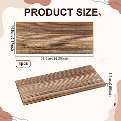 Mensola da parete rettangolare in legno di paulonia&nbsp;AJEW-WH0709-184B