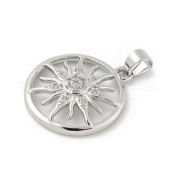 Pendentifs avec zircon cubiques à micro-pavés en laiton&nbsp;LS-KK-Z111-01P