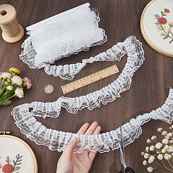 1 nastro di pizzo con fiori in organza&nbsp;OCOR-NB0002-85A