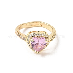Messing Micro Pave Zirkonia Manschette offene Ringe&nbsp;CU-CBA5C10-05G