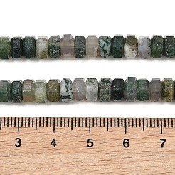 Natur Moos Achat Perlen Stränge&nbsp;G-G317-A26-3X6MM