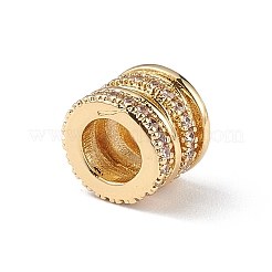 Placage de crémaillère en laiton micro pavé de perles de zircone cubique claires&nbsp;KK-C019-27G