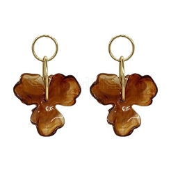 Boucles d'oreilles puces en alliage acrylique pour femmes&nbsp;WGF3E6B-01