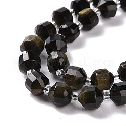 Natürliche goldenen Glanz Obsidian Perlen Stränge&nbsp;G-K303-A30-8mm