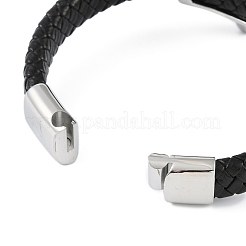 Bracelets tressés en cordon de cuir microfibre&nbsp;BJEW-P328-16AS-01