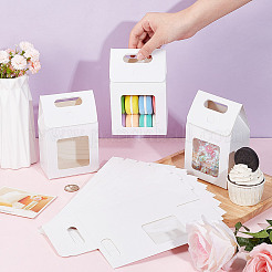 Rechteckige Geschenktüten aus Papier mit Fenster&nbsp;CON-WH0088-85C