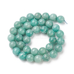 Fili di perline amazonite naturale&nbsp;G-F461-12-10mm-01
