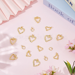 Colgantes de latón 16pcs 4 estilos&nbsp;KK-DR0001-49