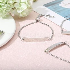 6 bracelet coulissant réglable en acier inoxydable&nbsp;BJEW-CA0001-10