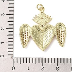 Pendenti in zirconi cubici trasparenti in micro pavè di ottone&nbsp;KK-H466-05G-01