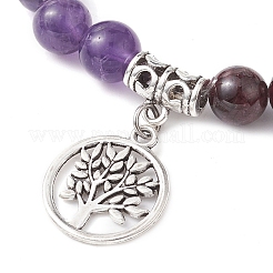 Chakra pierres précieuses perles bracelets extensibles&nbsp;BJEW-JB10204-02