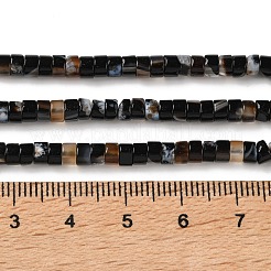 Stränge aus natürlichen schwarzen Blütenachatperlen&nbsp;G-H230-95