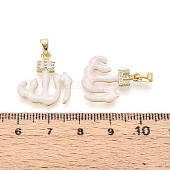 Pendentifs en laiton zircone cubique&nbsp;KK-L231-06G-02