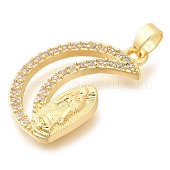 Colgante micropavé cubic zirconia de latón&nbsp;KK-S049-20G-01