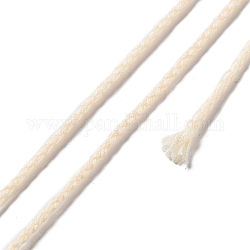 20 m langes geflochtenes Polyesterband für die Schmuckherstellung, Runde, cornsilk, 2 mm, ca. 21.87 Yard (20m)/Rolle