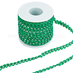 Gorgecraft 25m cintas de encaje de hilo metálico, cinta de jacquard, Accesorios de la ropa, verde, 1/4 pulgada (8 mm)