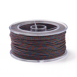 Хлопковый шнур макраме, плетеная веревка, с пластиковой катушкой, для настенного крепления, ремесла, Подарочная упаковка, красочный, 1.2 мм, около 26.25 ярда (24 м) / рулон