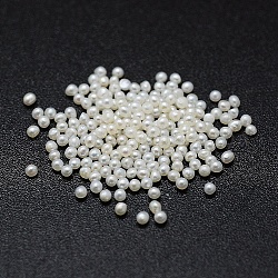 Perle coltivate d'acqua dolce perla naturale, Senza Buco / undrilled, tondo, bianco, 1.2~1.4mm