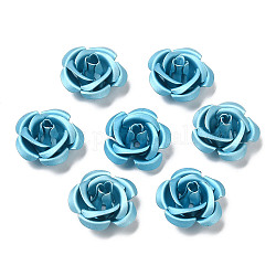 Aluminium-Perlen, Oxidation, Rose, Licht Himmel blau, 15x15x9 mm, Bohrung: 1.4 mm