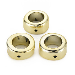 Marco de cuentas de acrílico chapado uv, anillo, oro, 31x31x15.5mm, agujero: 3 mm
