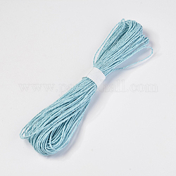 Cordes de papier, pour la fabrication de bijoux, 2 pli, bleu clair, 2mm, environ 32.8 yards (30m)/paquet