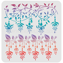 FINGERINSPIRE Lantern Shaped Flower Pattern Stencil Template 30x30cm Drawing Stencils Plant Stencils Laser Cut Painting Template for Painting on Wood, Floor, Wall, Fabric