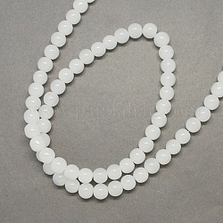 Jelly Style Round Spray Painted Glass Beads Strands, Ghost White, 4mm, Hole: 1mm, about 200pcs/strand