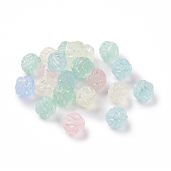 Perles acryliques transparents dépoli, de couleur plaquée ab , ronde, couleur mixte, 10.5~11mm, Trou: 1.8mm, 770 pcs / 500 g
