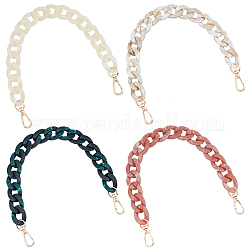 SUPERFINDINGS 4 Colors 37cm Long Acrylic Chain Handbag Strap Purse Decoration Chain Strap with Light Gold Alloy Swivel Clasp Handle Strap Replacement for Crossbody Shoulder Bag Handbag Decorations