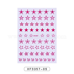 Nagelkunst Aufkleber, selbstklebend, für Nagelspitzen Dekorationen, tief rosa, 9.5x6.5 cm