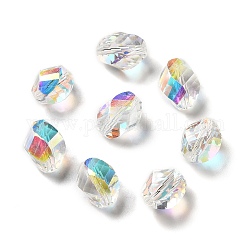 Perle di cristallo austriache imitazione di vetro, sfaccettato, pepita, chiaro ab, 13x10x10mm, Foro: 1 mm