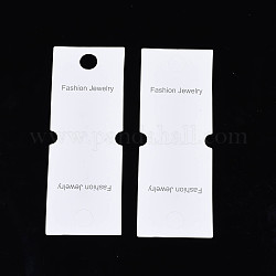 Cartes d'affichage de bijoux en carton, étiquettes volantes de bijoux, bijoux de mode mot, blanc, 14x5x0.04 cm