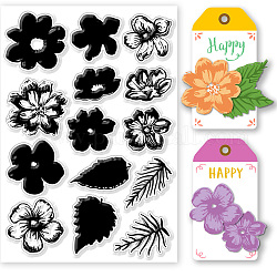 PVC Stamps, for DIY Scrapbooking, Photo Album Decorative, Cards Making, Stamp Sheets, Film Frame, Flower, 21x14.8x0.3cm