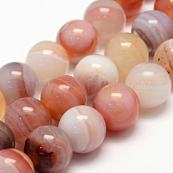 Perles de sardoine naturel brins, ronde, Grade a, 12mm, Trou: 1mm, Environ 31~33 pcs/chapelet, 14.5 pouce