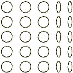 Unicraftale 50 шт. 22 мм сплавные соединительные кольца в тибетском стиле круглые рамки, связывающие античную бронзу, соединители с узором, звенья для ожерелий своими руками, висячие серьги