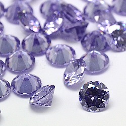 Cabochons en zircone cubique, Grade a, facette, diamant, lilas, 3x2mm