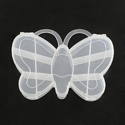 Бабочки пластиковые контейнеры для хранения бисера, 13 отсеков, прозрачные, 11.2x13.8x1.9 см