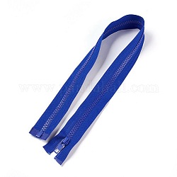 Accessoires de vêtement, fermeture à glissière en nylon et résine, avec tirette en alliage, composants de fermeture à glissière, bleu foncé, 57.5x3.3 cm