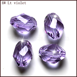 Abalorios de cristal austriaco de imitación, aaa grado, facetados, bicono, lila, 10x13mm, agujero: 0.9~1 mm