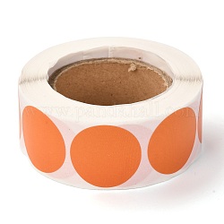 Selbstklebende leere runde Geschenkanhänger aus Papier, Klebeetiketten, für festliche, Hochzeitsgeschenke, orange, 2.5 cm
