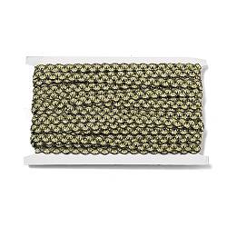 Polyester Wavy Lace Trim, for Curtain, Home Textile Decor, Light Khaki, 1/2 inch(11.5mm)