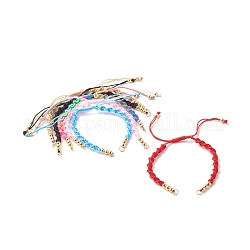 Accessoires de fabrication de bracelets, avec du fil de nylon tressé, perles en laiton & 304 anneaux de saut en acier inoxydable, couleur mixte, 6-1/8x1/4 pouce (15.7~28.5x0.5 cm)