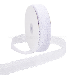 Spitzenbesatz Nylonschnur Fäden für Schmuckherstellung, weiß, 1-1/8 Zoll (30 mm), ca. 50 Yards / Rolle