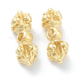 Alloy Dorje Vajra Beads, Long-Lasting Plated, Cadmium Free & Lead Free, Golden, 22x8x8mm, Hole: 2.5mm