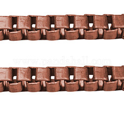 Железа венецианские цепочки коробка цепи, несварные, без свинца и без никеля , красная медь, шириной 3.2 мм , 3.2 мм высотой