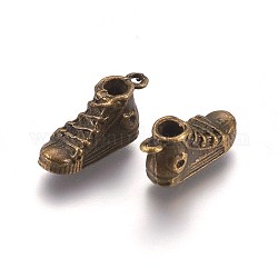 (Autumn Aesthetic Big Sale), Tibetan Style Alloy Pendants, Lead Free & Nickel Free, Shoes, Antique Bronze, 21x7x9mm, Hole: 2mm