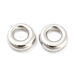 304 charms in acciaio inox, ciondoli ad anello, colore acciaio inossidabile, 13x12x4mm, Foro: 6 mm