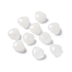 Perline di cristallo di quarzo naturale, cuore, 14.5~15x14.5~15x8.5~9mm, Foro: 1 mm